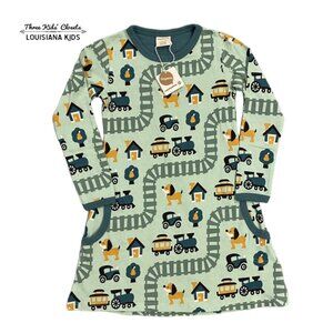 NEW Maxomorra Sz 110/116 (5-6Y) Organic Old Town Dress